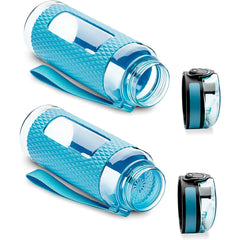 Tritan Water Bottle - 32oz BPA-Free with Silicone Sleeve, Fruit Infuser, and Leak-Proof Flip Top