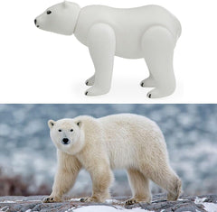 Beverly Hills Doll Collection Polar Bear Action Figure, Large Zoo Animal Figurines, Realistic Animal Toys for Toddlers, Plastic Wild Animal Figure, Toy Animal Figurine