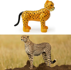 Cheetah Action Figure Large Safari Animal Figurines, Realistic Zoo Animal Toys for Toddlers, Wild Animal Figure, Toy Safari Animal Playset for Kids