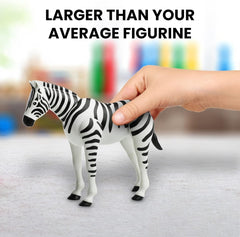 Zebra Toy Safari Animal Figure, Large Safari Animal Figurines, Realistic Zoo Animal Toys for Toddlers 3+, Zebra Action Figure, Wild Animal Figure, Toy Safari Animal Playset