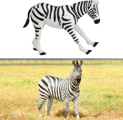 Zebra Toy Safari Animal Figure, Large Safari Animal Figurines, Realistic Zoo Animal Toys for Toddlers 3+, Zebra Action Figure, Wild Animal Figure, Toy Safari Animal Playset