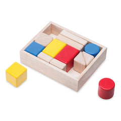 14-Piece Rainbow Wooden Blocks Playset for Toddlers and Kids