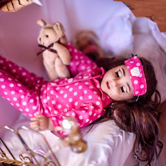 Adorable 8-Piece Pink Polka Dot Pajama Set for 18-Inch Dolls by Beverly Hills Doll Collection