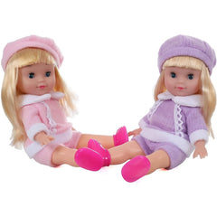 Adorable Twin Dolls Set - Baby Dolls Jessie and Bessie with Matching Outfits