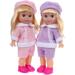 Adorable Twin Dolls Set - Baby Dolls Jessie and Bessie with Matching Outfits