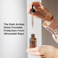 Amber Glass Dropper Bottles - 1oz For Essential Oils, Serums, and Liquid Extracts - With Glass Droppers & Gold Pen