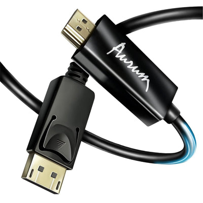 AURUM CABLES 4K DisplayPort to HDMI Cable for Stunning Visuals - 4K@30Hz, 1080P@120Hz Support