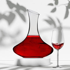 Crystal Glass Wine Decanter - 60 Ounce Premium Aeration and Elegance