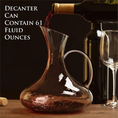 Elegant 61-Ounce Wine Decanter Set with Aerator and Stemmed Glasses