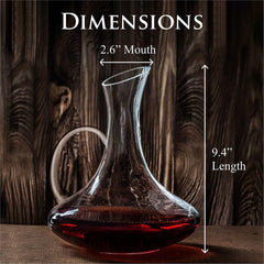 Elegant 61-Ounce Wine Decanter Set with Aerator and Stemmed Glasses