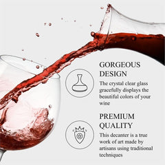 Elegant Crystal Wine Decanter - Redefine Your Wine Experience - Perfect Gift for Wine Enthusiasts