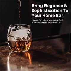 Elegant Etched Globe Whiskey Decanter Set - Perfect Gift for Men