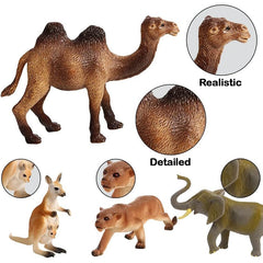 Engage Their Imagination with our 50-Piece Animal Plastic Figures Set! A Jungle of Fun for Toddlers and Kids