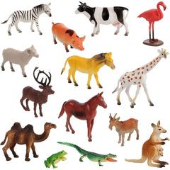 Engage Their Imagination with our 50-Piece Animal Plastic Figures Set! A Jungle of Fun for Toddlers and Kids