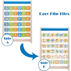 Engaging ABC-123 Abacus: Wooden Educational Toy for Toddlers