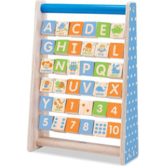 Engaging ABC-123 Abacus: Wooden Educational Toy for Toddlers