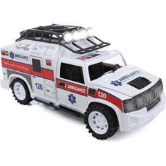 Engaging IQ Toys Set of 3 Emergency Rescue Vehicles Playset - Lights, Sirens, Action!