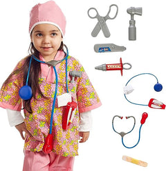 Enhance Pretend Play with our IQ Toys Doctor and Nurse Role Play Dress Up Costume Set for Kids