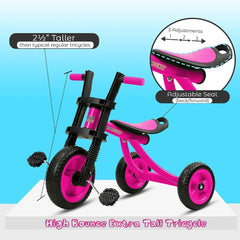 Explore and Learn: Extra Tall High Bounce Kids Tricycle for Ages 3-6