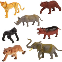 Explore the Animal Kingdom: 100-Piece Plastic Figure Playset with Accessories and Storage Container