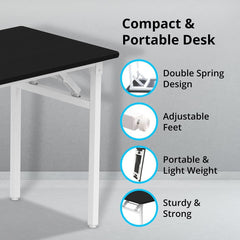 Folding Desk Table - Your Stylish Space-Saving Solution for Home Office and More!