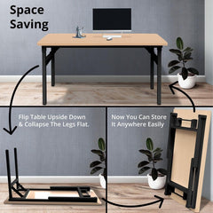 Folding Desk Table - Your Stylish Space-Saving Solution for Home Office and More!