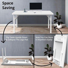 Folding Desk Table - Your Stylish Space-Saving Solution for Home Office and More!