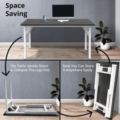 Folding Desk Table - Your Stylish Space-Saving Solution for Home Office and More!