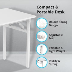 Folding Desk Table - Your Stylish Space-Saving Solution for Home Office and More!