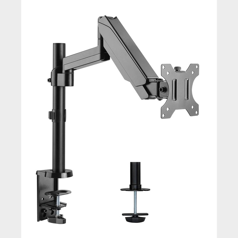 Gas Spring Desk Mount Monitor Stand - Adjustable Height Articulating Arm for 10