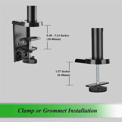 Gas Spring Desk Mount Monitor Stand - Adjustable Height Articulating Arm for 10"-27" LED/LCD/PDP Monitors - VESA 100x100 and 75x75 Compatible - 16 lb Capacity - Single Arm