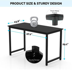 Halter 47" Modern Computer Desk for Home Office - Sturdy, Stylish, and Easy to Assemble