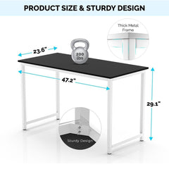 Halter 47" Modern Computer Desk for Home Office - Sturdy, Stylish, and Easy to Assemble