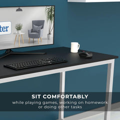 Halter 47" Modern Computer Desk for Home Office - Sturdy, Stylish, and Easy to Assemble