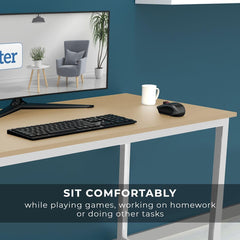 Halter 47" Modern Computer Desk for Home Office - Sturdy, Stylish, and Easy to Assemble