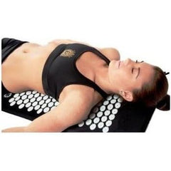 HemingWeigh Acupressure Mat and Pillow Set - Stress Relief (Black) - Includes Carry Bag