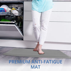 HemingWeigh Anti-Fatigue Kitchen Mat - Premium Cushioned Comfort for Standing - Stain Resistant & Durable - 20x39 Inches