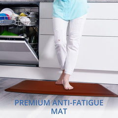 HemingWeigh Anti-Fatigue Kitchen Mat - Premium Cushioned Comfort for Standing - Stain Resistant & Durable - 20x39 Inches