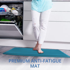 HemingWeigh Anti-Fatigue Kitchen Mat - Premium Cushioned Comfort for Standing - Stain Resistant & Durable - 20x39 Inches