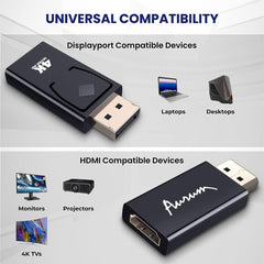 High-Quality 4K DisplayPort to HDMI Adapter for Crisp Visuals