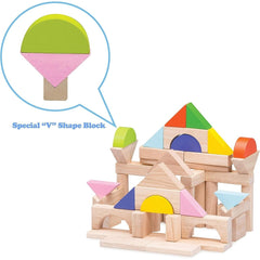 Imaginative Fun with Wooden Building Blocks for Kids - 50-Piece Set