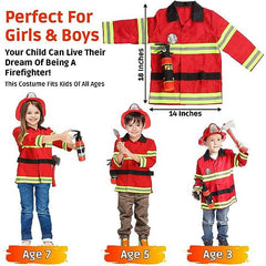 Kids' Costumes with Accessories - Pretend Play Outfits for Ages 3-7: Firefighter