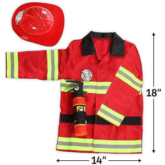 Kids Firefighter Costume Set for Imaginative Play and Birthday Parties - Authentic Fireman Dress Up Kit with Accessories