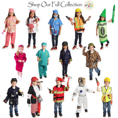 Kids' Pretend Play Hazmat Suit Costume Set with Protective Gear