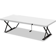 Manual Adjustable Height Computer Tabletop - 47x24x15 (LxWxH) - White