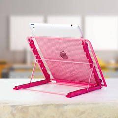 Mesh Laptop Stand and Book Holder - Portable, Adjustable, and Ventilated