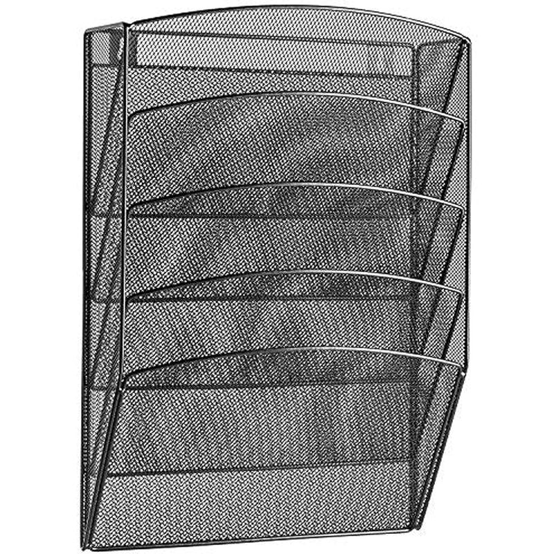 Modern 5-Tier Mesh Hanging File Organizer for Office and Home - Wall Mounted Document Holder