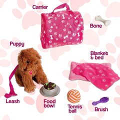 Play Dog and Carrier Set - A Wholesome Adventure for Kids and Their Dolls