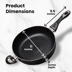 Premium 11-Inch Nonstick Frying Pan for Induction Cooking