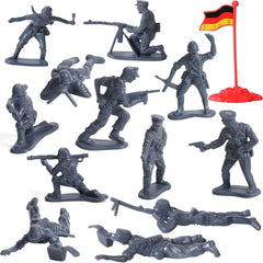 Premium 300-Piece Military Base Playset for Imaginative Adventures - Includes 200 Soldiers and 100 Army Accessories - Organizing Container Included